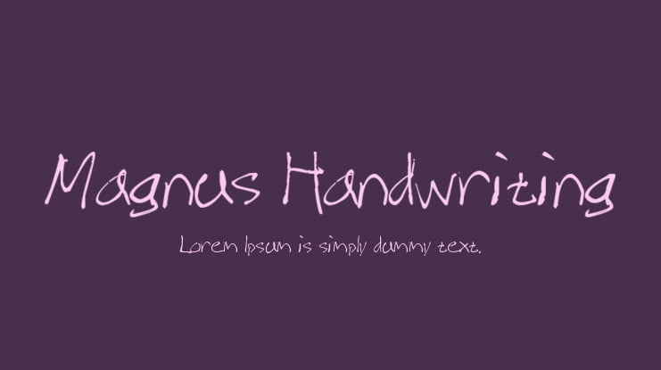Magnus Handwriting Font