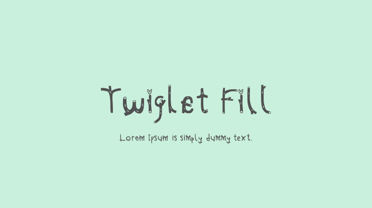 Twiglet Fill Font