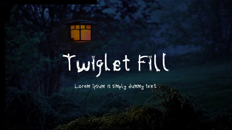 Twiglet Fill Font