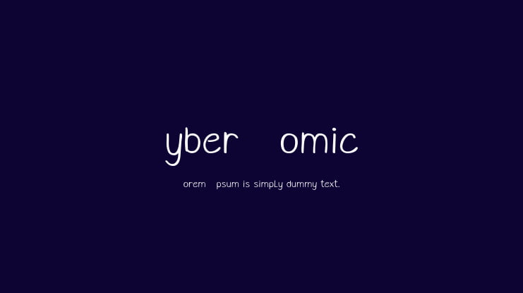 Cyber Komic Font