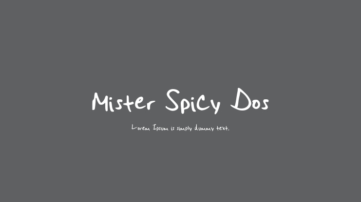 Mister Spicy Dos Font