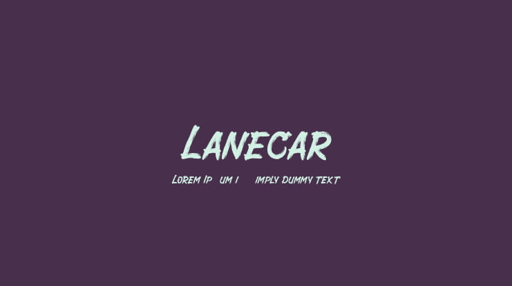 Lanecar Font