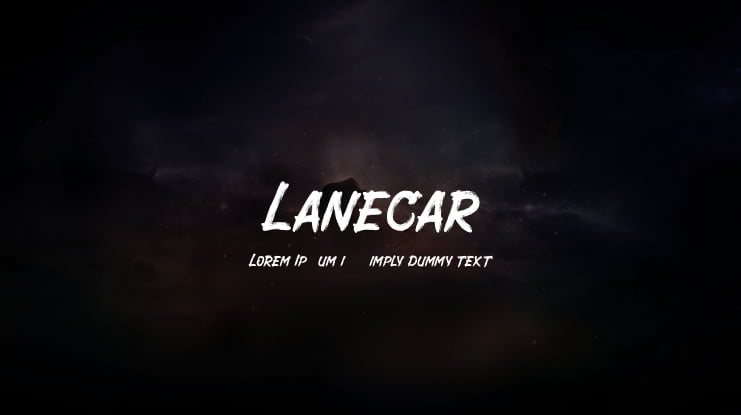Lanecar Font