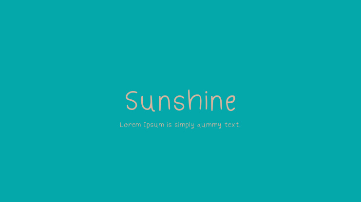 Sunshine Font