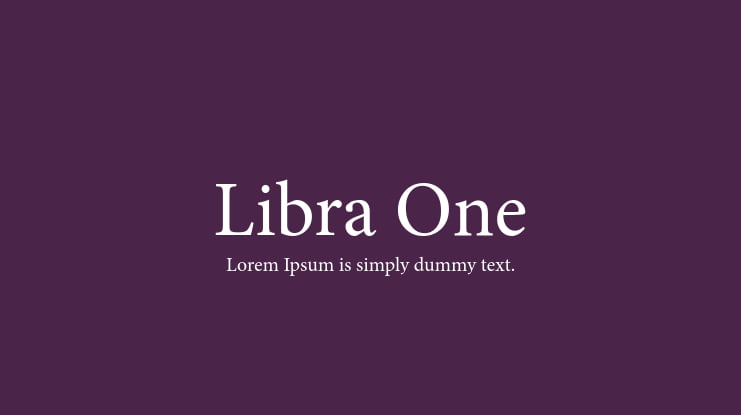Libra One Font
