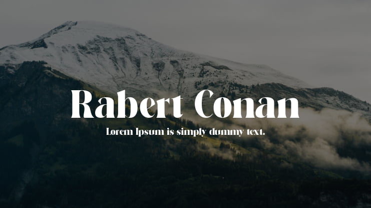 Rabert Conan Font Family
