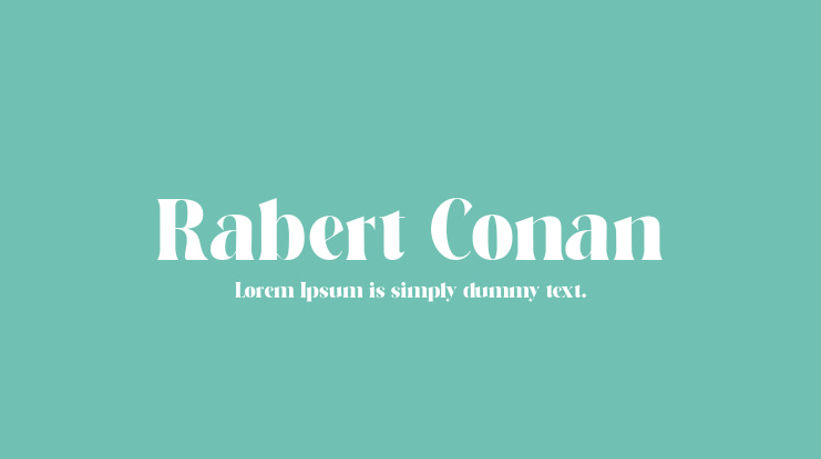 Rabert Conan Font Family