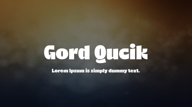 Gord Qucik Font