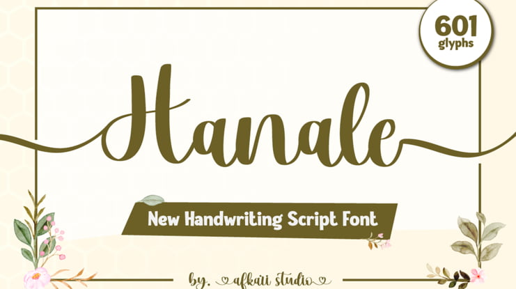 Hanale New Handwriting Script Font Free