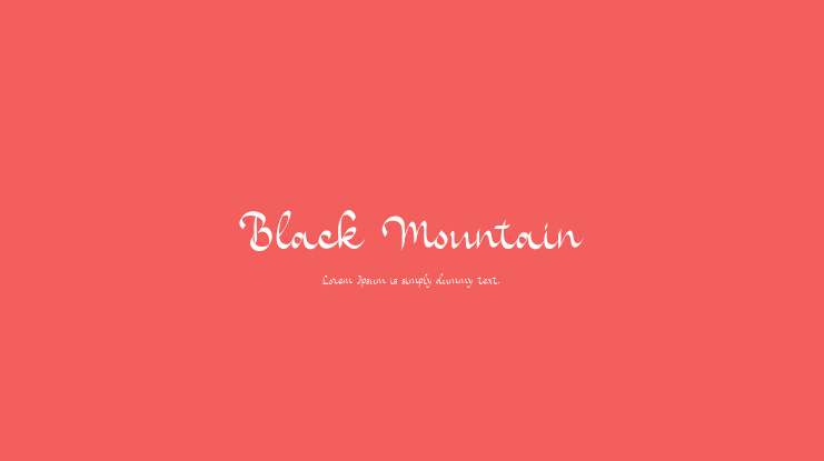 Black Mountain Font