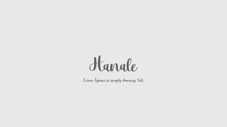 Hanale Font
