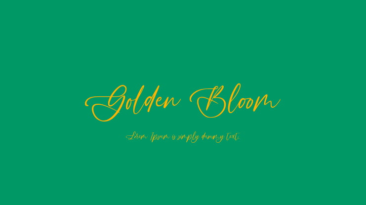 Golden Bloom Font