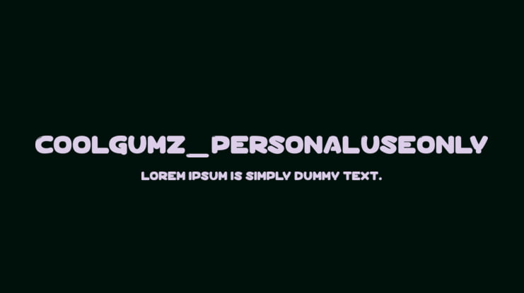Coolgumz_PersonalUseOnly Font