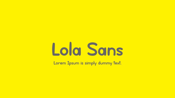 Lola Sans Font