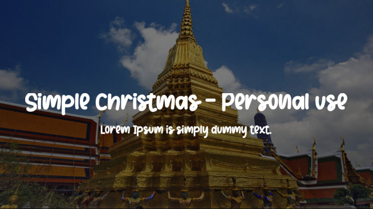 Simple Christmas - Personal use Font