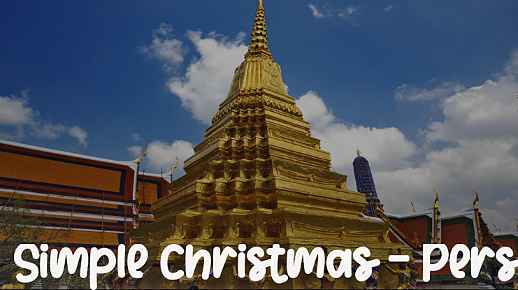 Simple Christmas - Personal use Font