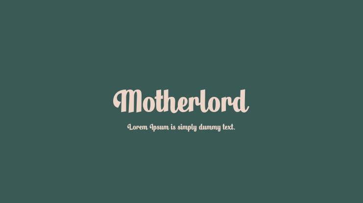 Motherlord Font