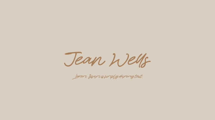 Jean Wells Font
