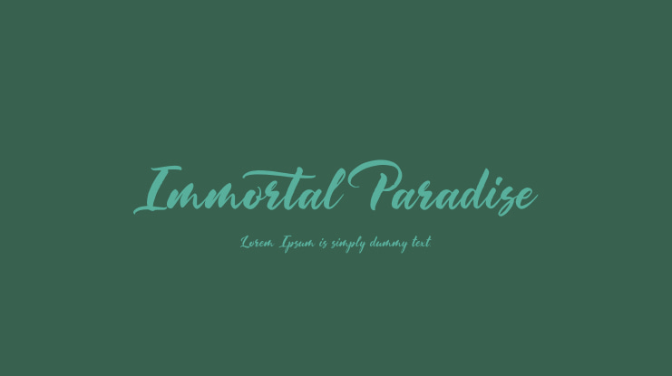 Immortal Paradise Font