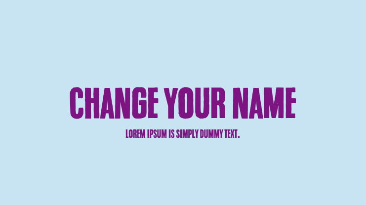 Change your name Font