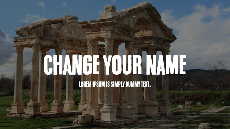 Change your name Font