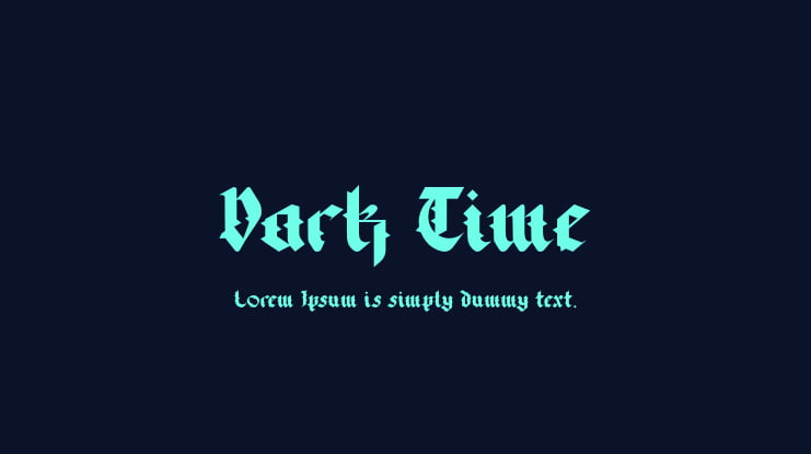 Dark Time Font