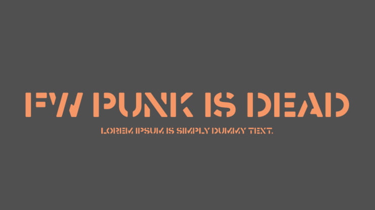 FW Punk Is Dead Font