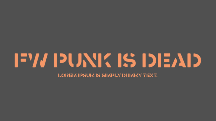 FW Punk Is Dead Font