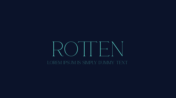 Rotten Font