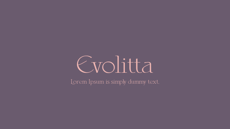 Evolitta Font