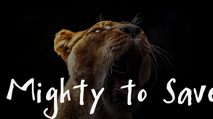 Mighty to Save Font