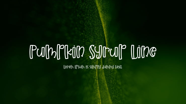 Pumpkin Syrup Line Font Family