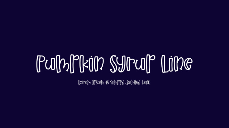 Pumpkin Syrup Line Font Family