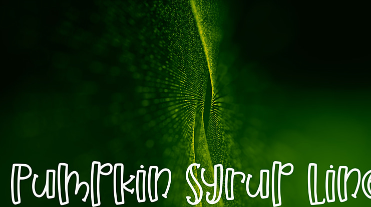 Pumpkin Syrup Line Font Family