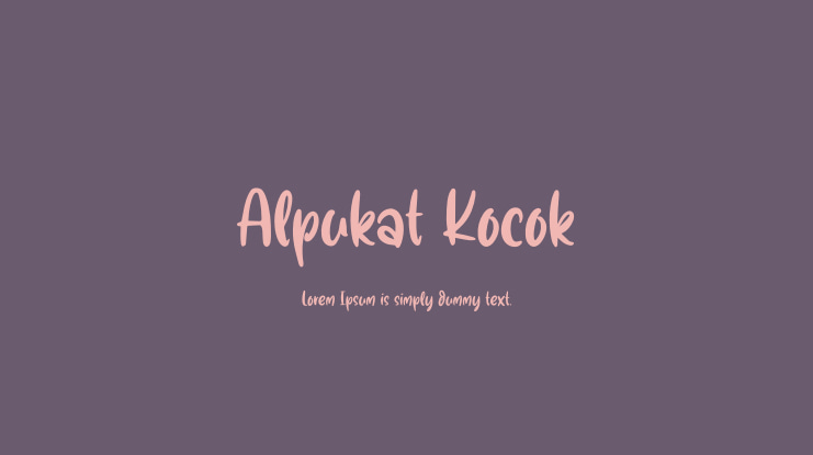 Alpukat Kocok Font
