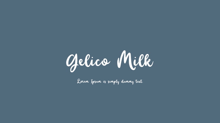 Gelico Milk Font