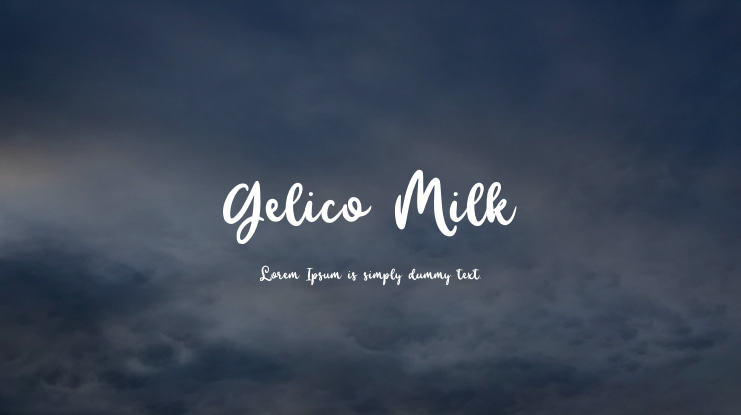 Gelico Milk Font