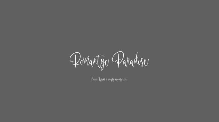 Romantyc Paradise Font