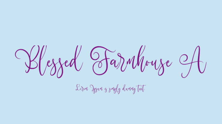 Blessed Farmhouse A Font