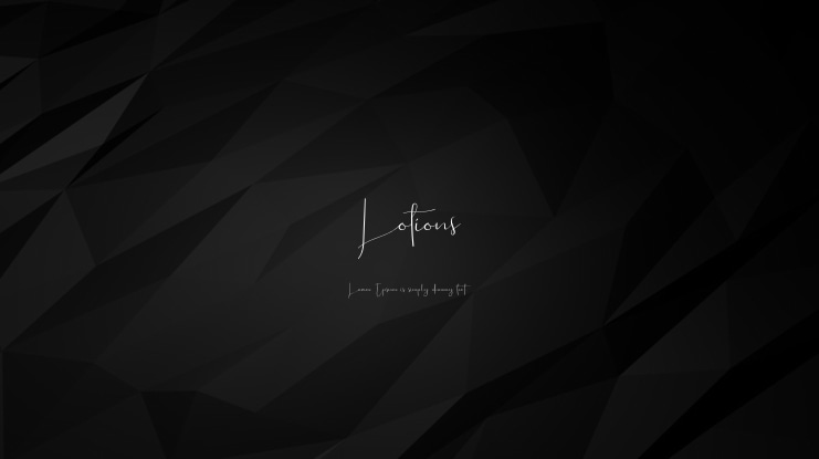 Lotions Font