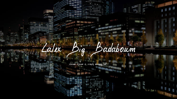 Lalex Big Badaboum Font