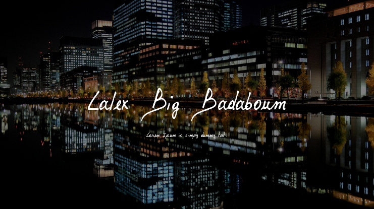 Lalex Big Badaboum Font