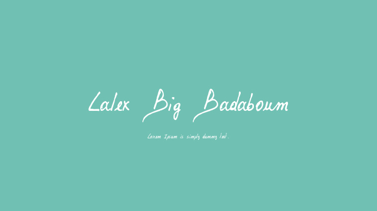 Lalex Big Badaboum Font