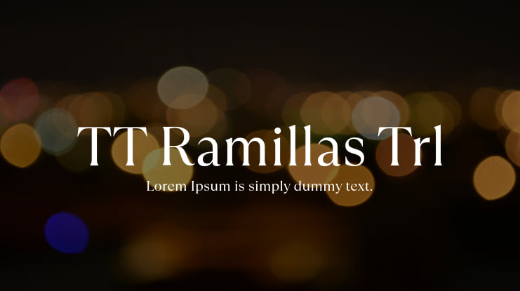 TT Ramillas Trl Font Family