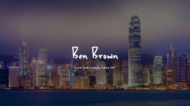 Ben Brown Font