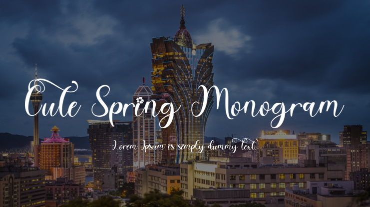 Cute Spring Monogram Font Family