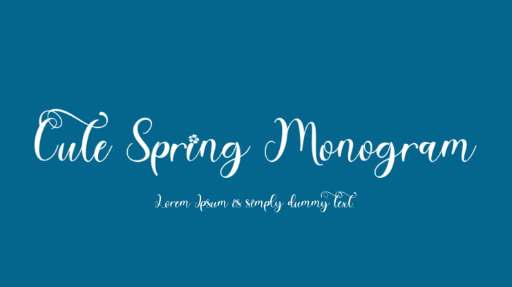 Cute Spring Monogram Font Family