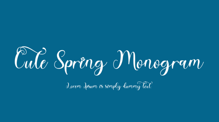 Cute Spring Monogram Font Family