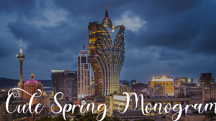 Cute Spring Monogram Font Family