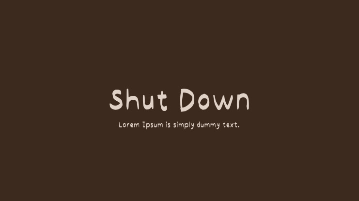 Shut Down Font